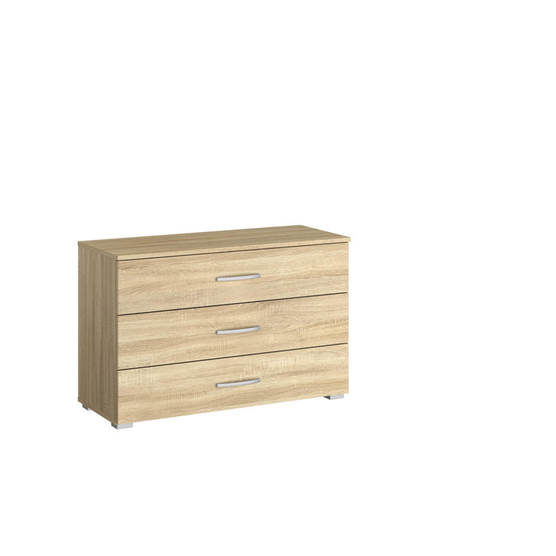 Aditio 3 Drawer Chest, Sonoma oak