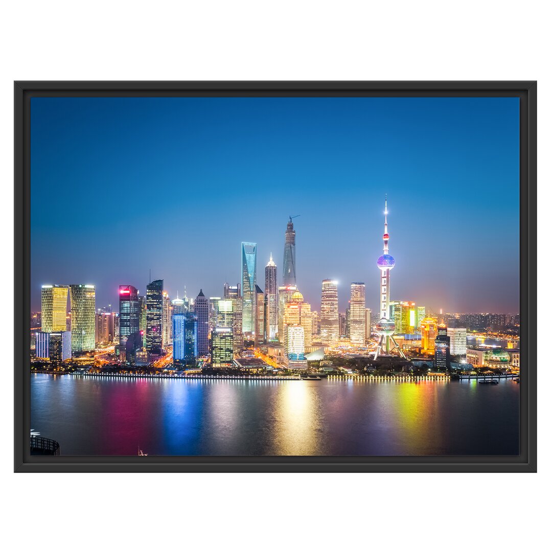 Gerahmtes Wandbild Shanghai Skyline