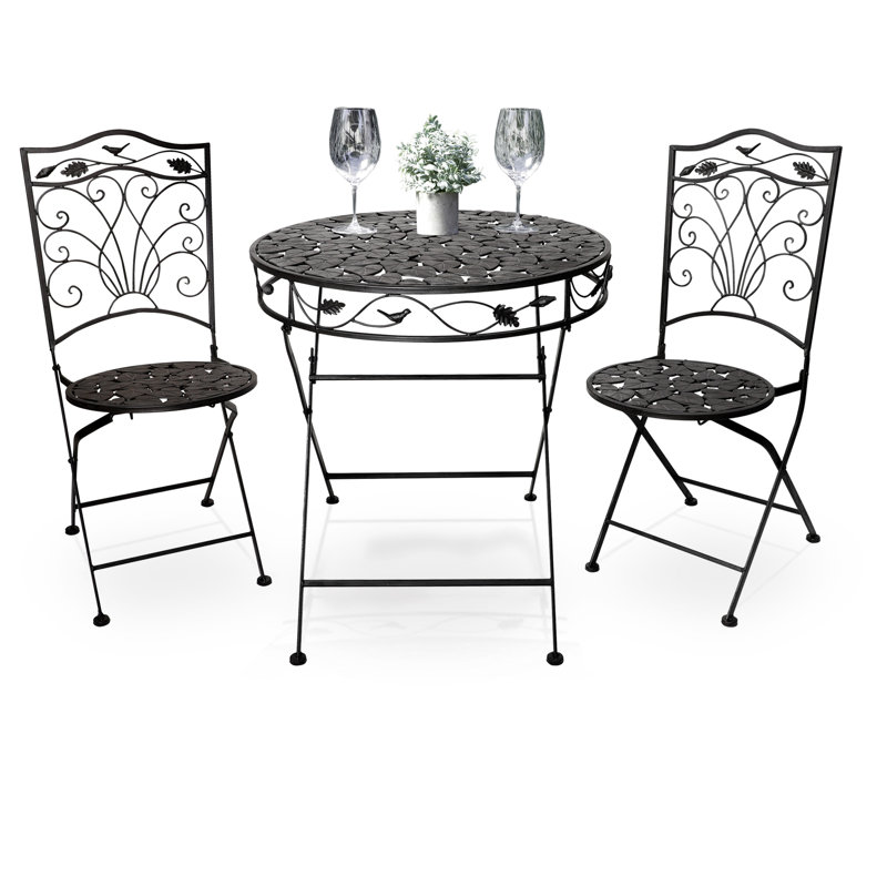 Watkinsville 2 - Person Metal Patio Dining Set with Round Table