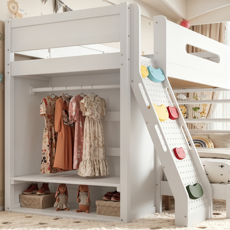 Kids Bunk Bed, Twin XL over Queen, White