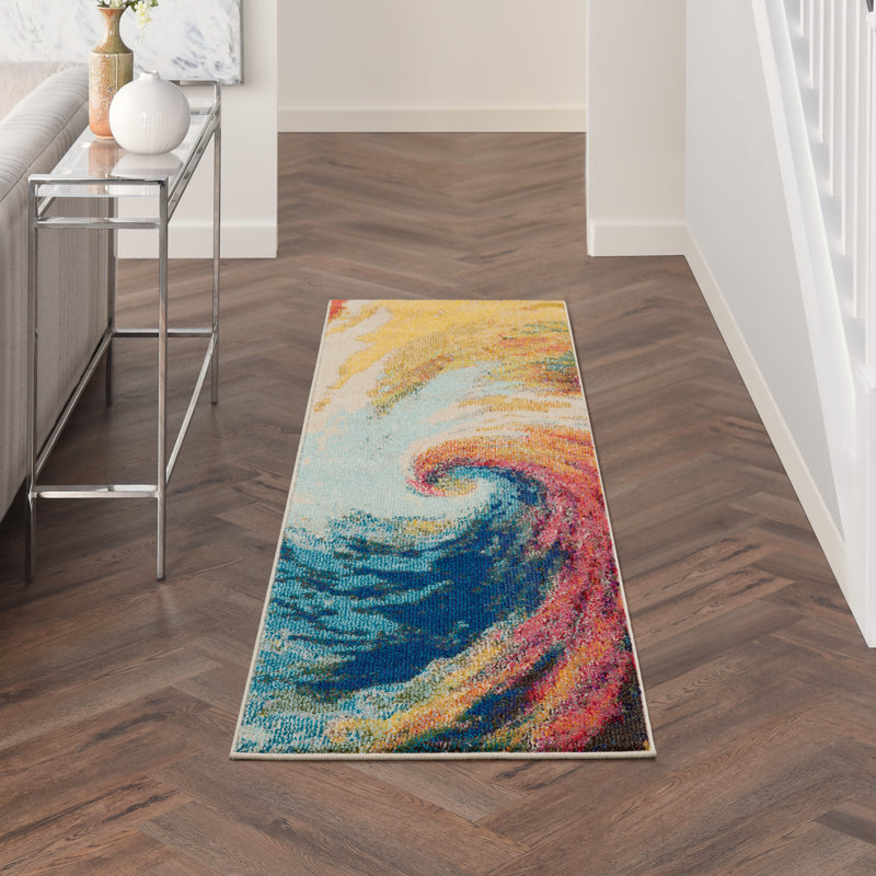 Zaccaria Abstract Indoor Rug, Runner 2'2" x 7'6"