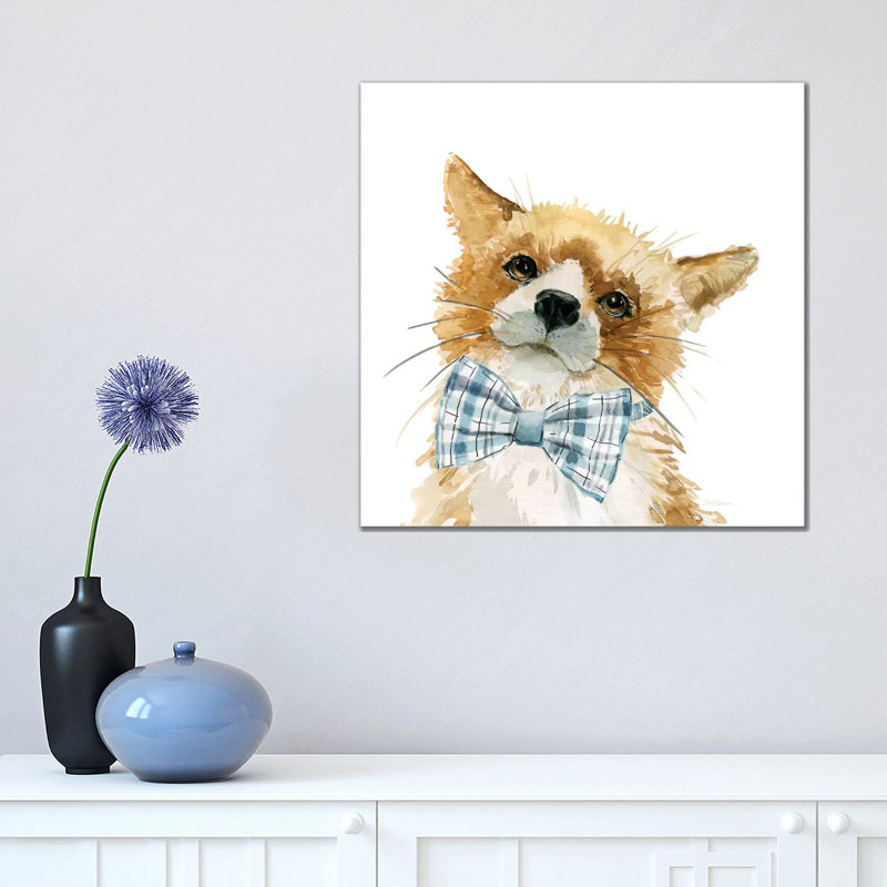 Fox by Carol Robinson - Painting on Canvas, Wrapped Canvas, 45.72 cm H x 45.72 cm W x 1.91 cm D