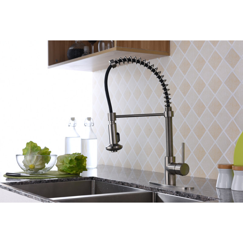 ANZZI Step Series Pull Down Kitchen Faucet, Polished Chrome