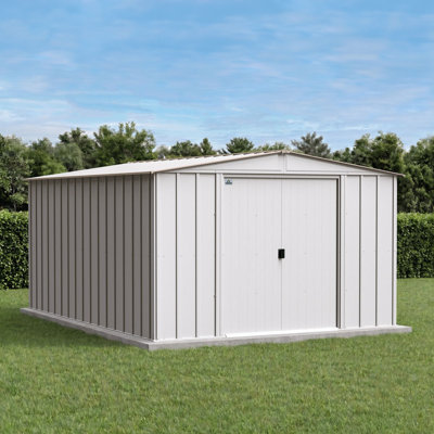 10x14 Classic Steel Storage Shed Eggshell