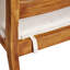 Ensemble de salle à manger d'extérieur en bois d'acacia extensible 6 places avec coussins, sablé naturel et beige