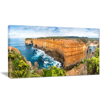 Roches et végétations de Victoria Beach, reproduction de photo sur toile tendue