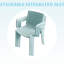 Ensemble de 4 fauteuils empilables modernes en plastique, résistants aux intempéries, dossier ergonomique à lattes, coloris bleu, montage facile. Parfait pour accueillir des invités à la dernière minute. 4 fauteuils avec grande capacité de charge et antidérapants.