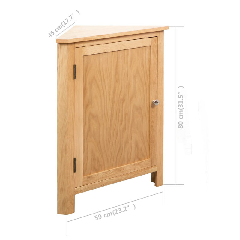 Armoire de salon en bois massif et chêne massif, Brun