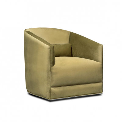 Fauteuil demi-tonneau en cuir véritable Hepburn