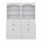 Bathroom Storage Cabinet With Four Doors Drawers Adjustable Shelf And Six Open Shelves