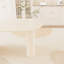 Ensemble de table de salle à manger en bois de polyuréthane de 63 po de style crème médiévale et de chaise en polyuréthane vert 63 po, pieds en métal noir, convient à la cuisine et à la maison-1036113920-1036113935