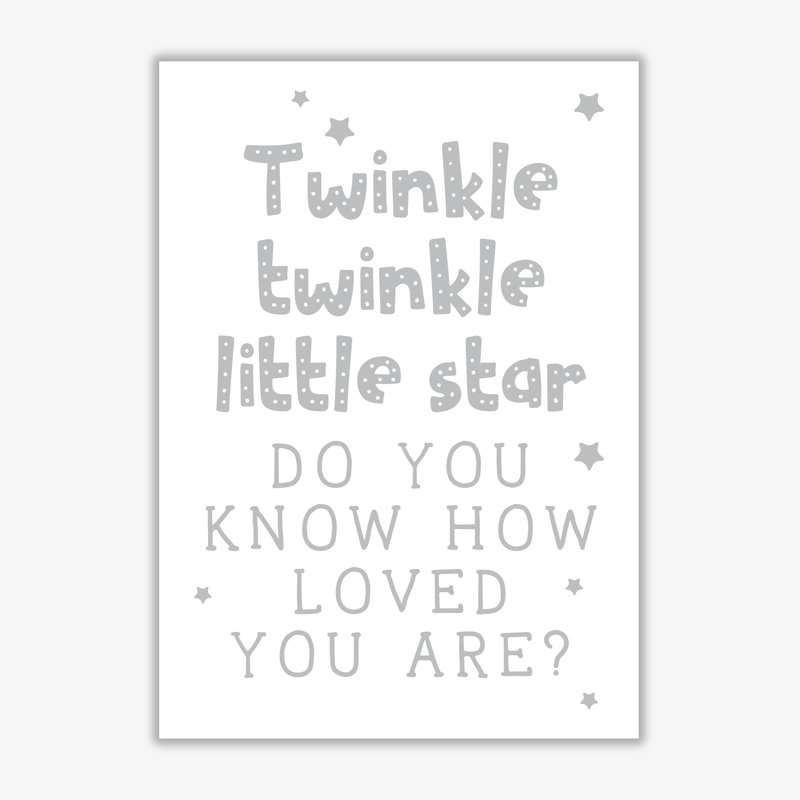 Twinkle Twinkle Little Star - Print, No Frame, 85 cm H x 60 cm W x 1 cm D