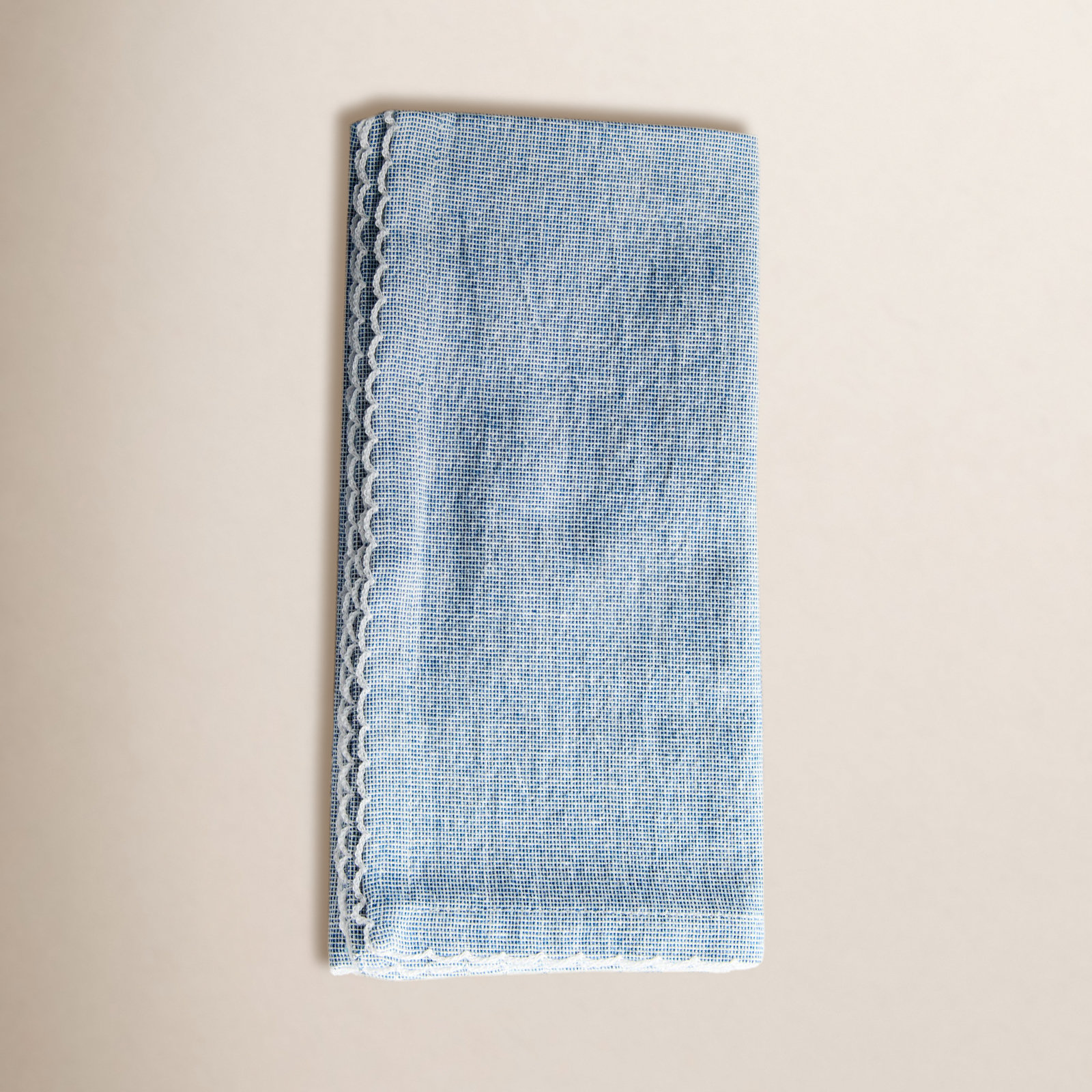 Atoka Reversible Cotton Napkin, Scalloped, Scalloped Rim