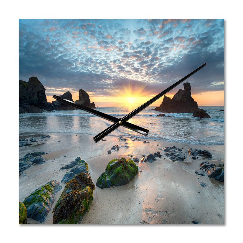 Magnifique horloge murale moderne Porthcothan Bay, Petit
