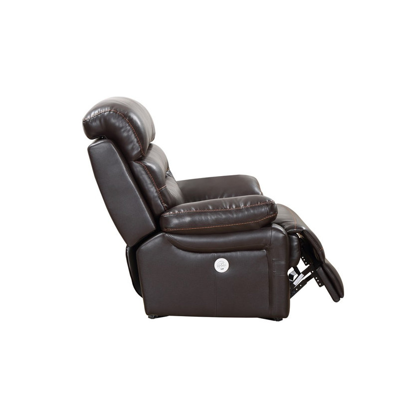 Fauteuil inclinable standard Ozbourn, Similicuir brun, Électrique