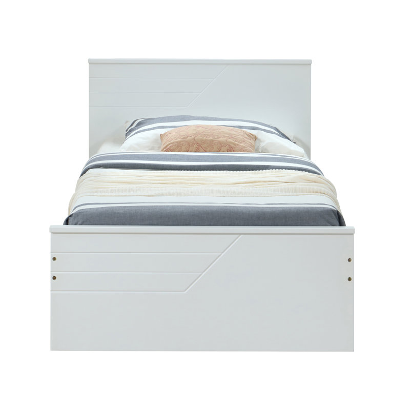 Niamora Twin White Platform Bed