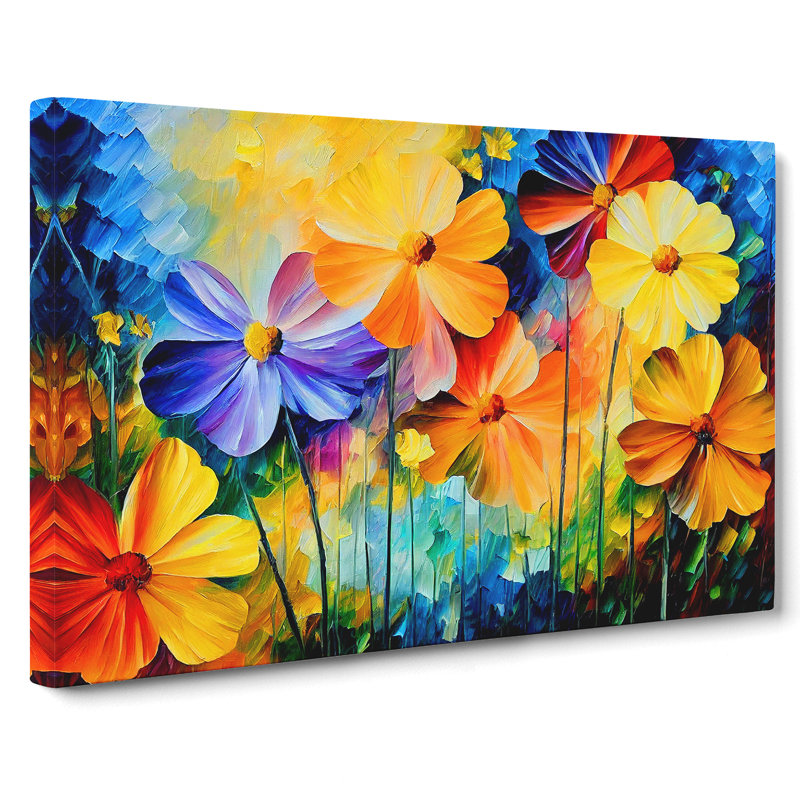 Painted Wildflowers Vol.1 Abstract - Wrapped Canvas, 35cm H x 50cm W x 3cm D