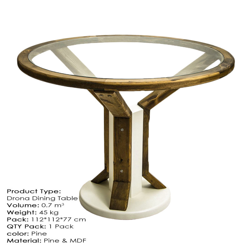 Prweitt Round Dining Table, Pine 