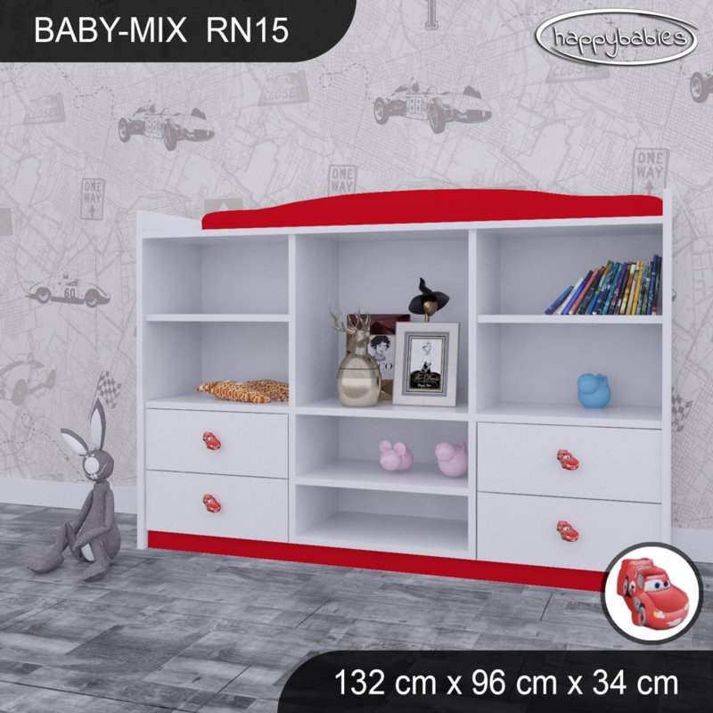 96cm H X 132cm W Kids Cube, White/Red
