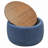 Round Storage Ottoman, 2 in 1 Function, Work as End table and Ottoman-1604647004
