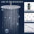 Shower System Shower Faucet Combo Set Wall Mounted With 10" Rainfall Shower Head And Handheld Shower Faucet, Chrome Finish Shower Faucet Roughin