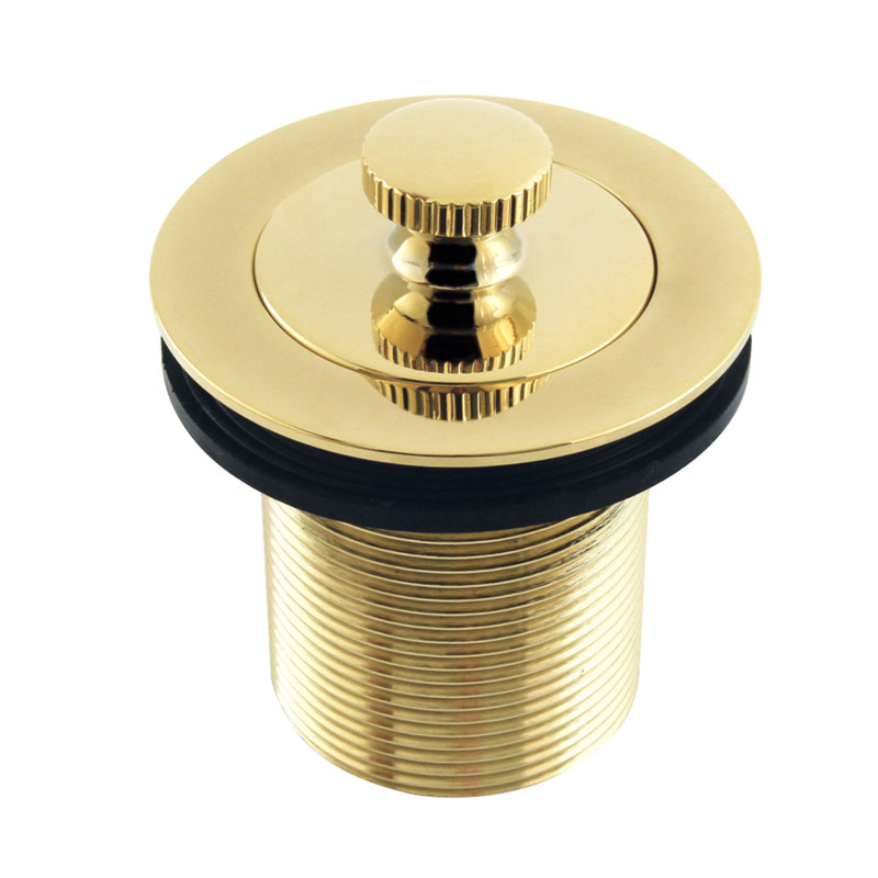 Kingston Brass Made To Match 1-1/2-Inch Lift and Turn Tub Drain with 2-Inch Body Thread, Polished Brass
