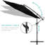 Parasol en porte-à-faux 10 pi Montre-722057552