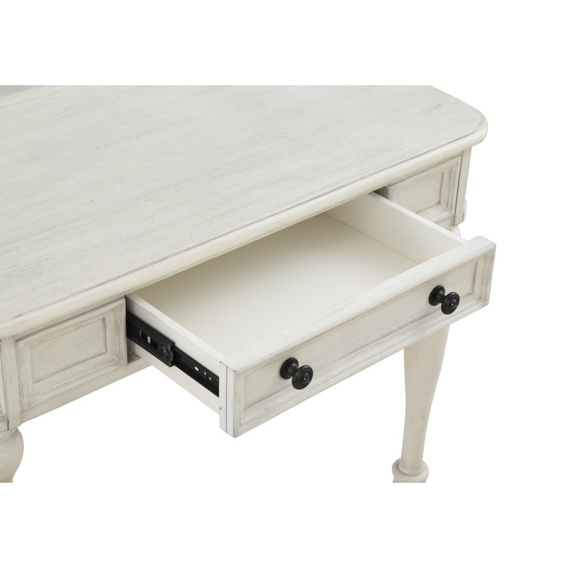 Bureau d'écriture rectangulaire l 36 po Burstyn, Blanc antique