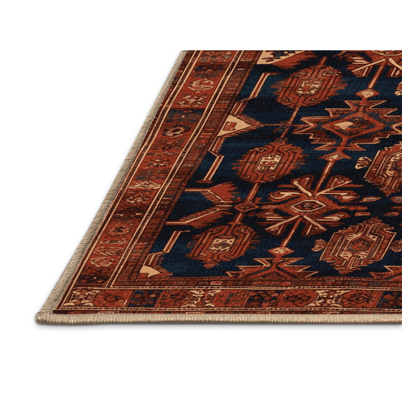 Tapis brun lavable à la machine, Rectangle 7 pi x 9 pi