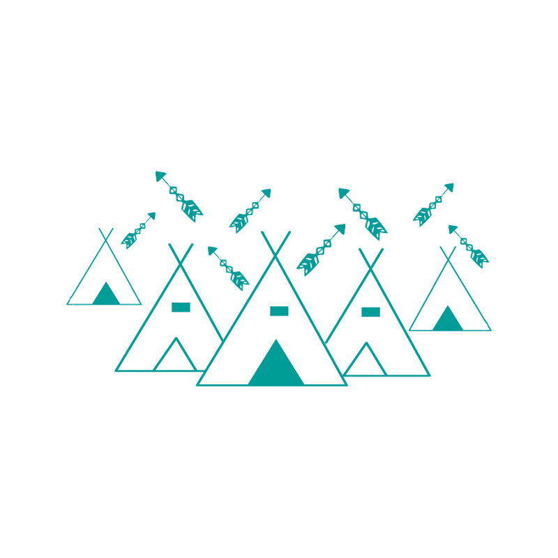 Abstract Non-Wall Damaging Wall Decal, Turquoise