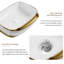 Modern Ceramic Vessel Sink with Elegant Gold Rim, Above Counter Installation