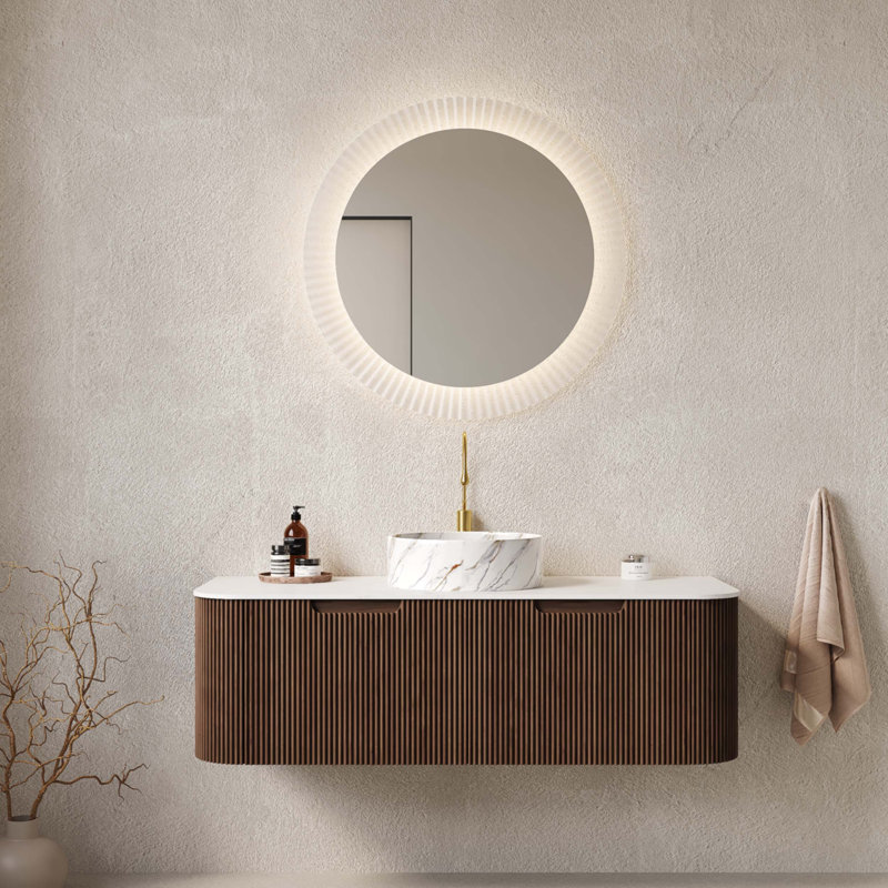 Meuble-lavabo 48 po avec lavabo, Brun