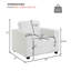 Fauteuil d'appoint surdimensionné avec accoudoirs larges-544518435