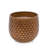 Handmade Glazed Ceramic Planter Set Of 3, 9"/7"/5" Diameter, Diamond Pattern, For Succulents & Herbs Outdoor Garden & Indoor Staircaseuse, Breathable Clay With Drainage Holes, Terracotta Brown