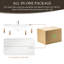 Meuble-lavabo de 42 po avec lavabo blanc brillant, lavabo à surface solide, tiroirs à fermeture en douceur, solution d'espace, comptoir en résine, installation rapide et facile, plateau flottant durable, esthétique moderne,-132837076
