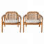 Fauteuil de patio extérieur en bois d'acacia