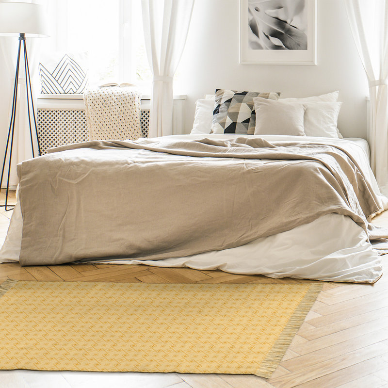 Napperon jaune Tapis décoratif, Oui