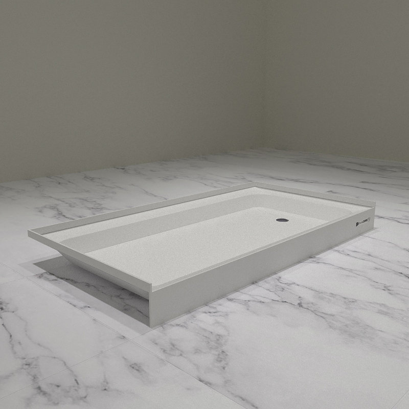 32 x 60 - Drain - Seuil simple - Base de douche en acrylique, Oui