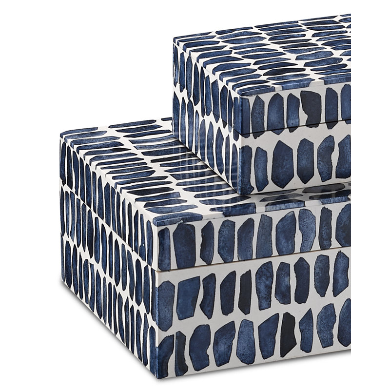 Boîte décorative indigo