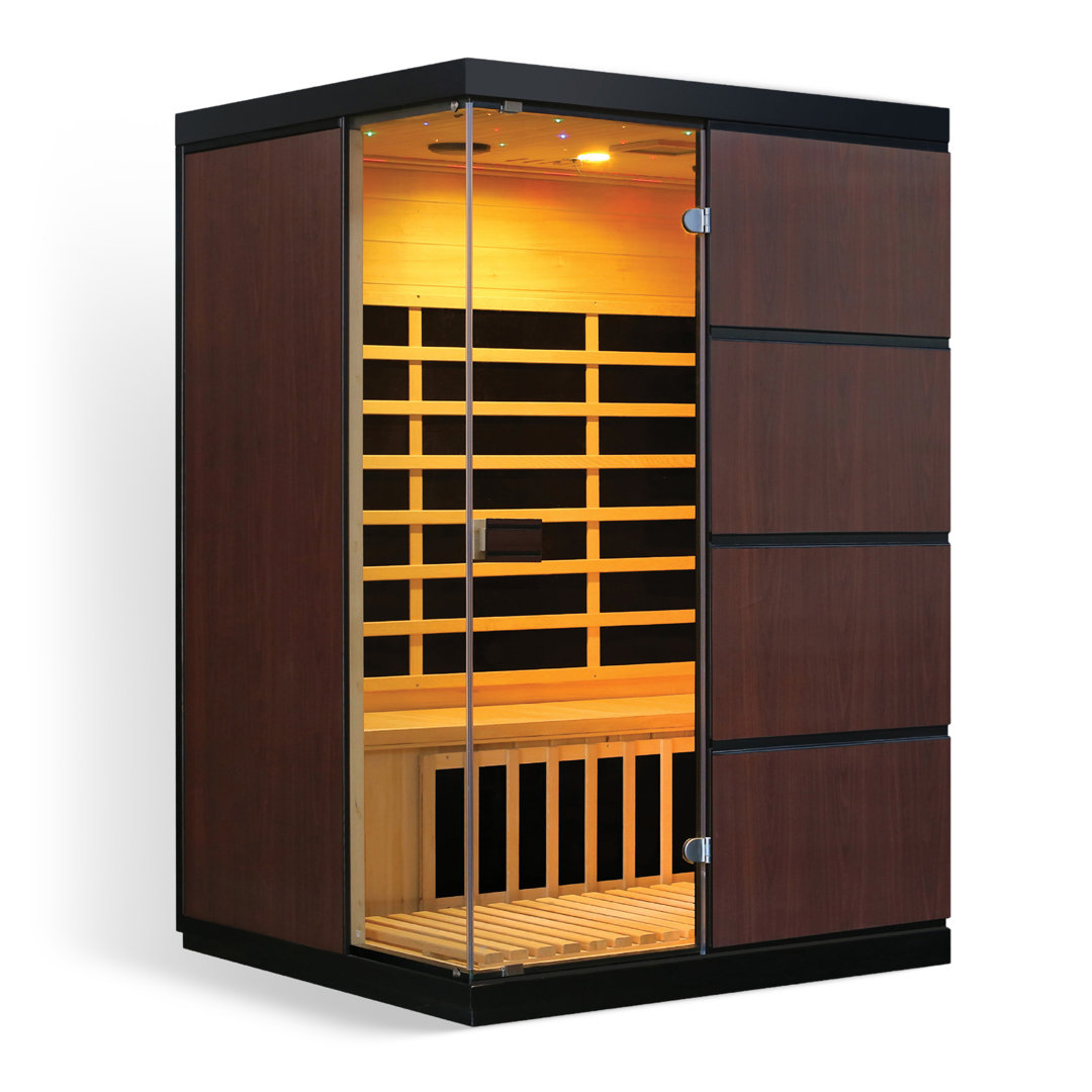 Heatwave Sirona 4-Person Hemlock Infrared Sauna with 8 Carbon Heaters Heatwave