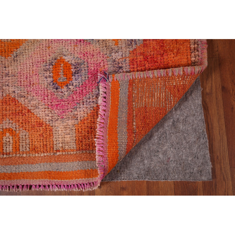 Tapis turc tribal à motif géométrique Oushak