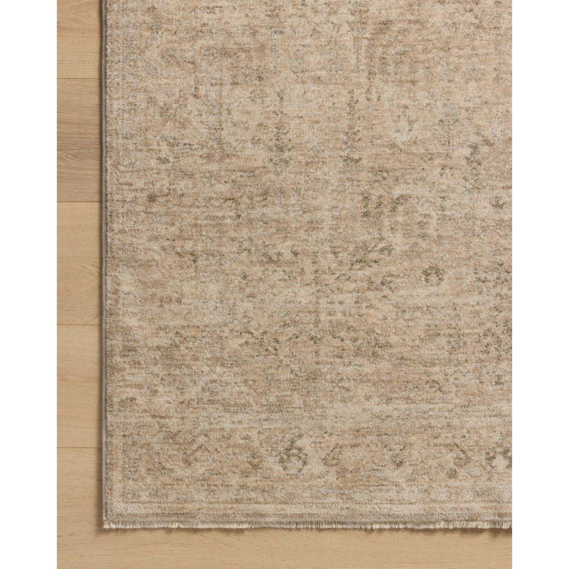 Tapis avoine / fumée Magnolia Home par Joanna Gaines x Loloi Junie, Rectangle 9 pi 6 po x 13 pi