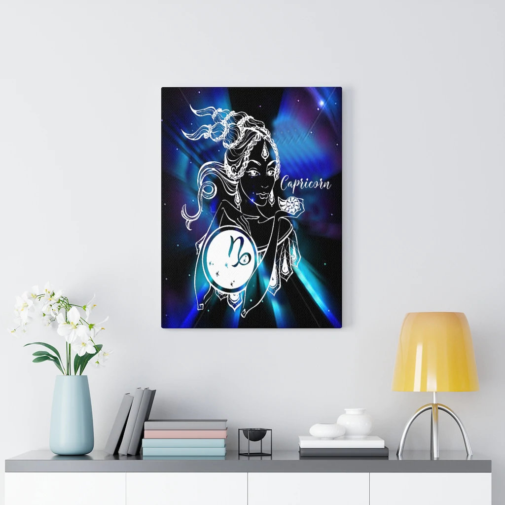Capricorn Zodiac Horoscope - Wrapped Canvas Print