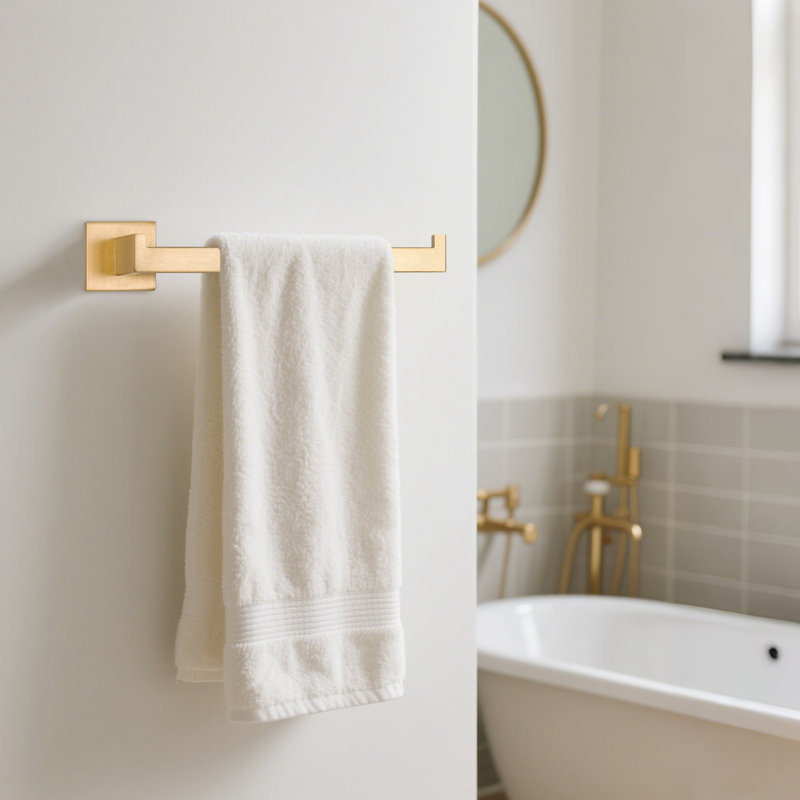 Stainless Steel Wall-Mounted 4-piece bathroom hardware set, Brushed Gold