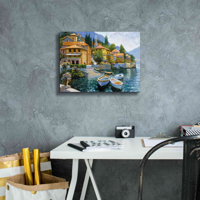 " Lake Como Landing " by Howard Behrens Painting Print