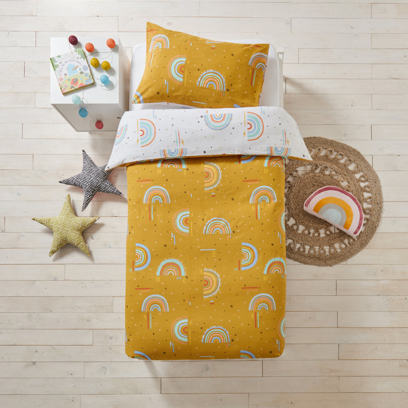 Semaj Cotton Geometric Shapes Duvet Cover Set with Pillowcases Included, 200 x 200cm Duvet Cover + 2 Pillowcases (50 x 75)