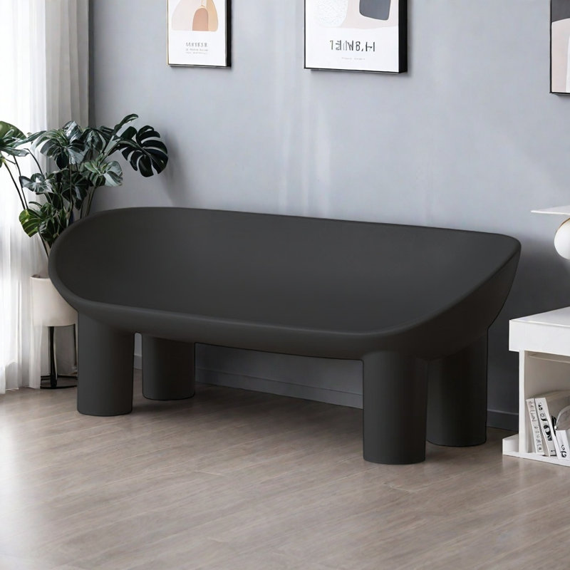 Banc moderne et simple, Noir, noir, noir, noir