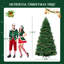 Arbre de Noël artificiel pré-éclairé avec lumières DEL chaudes - vert Noël, assemblage facile, branches articulées et support en métal robuste-747095554
