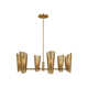 6 Light Metal Dimmable Linear Chandelier