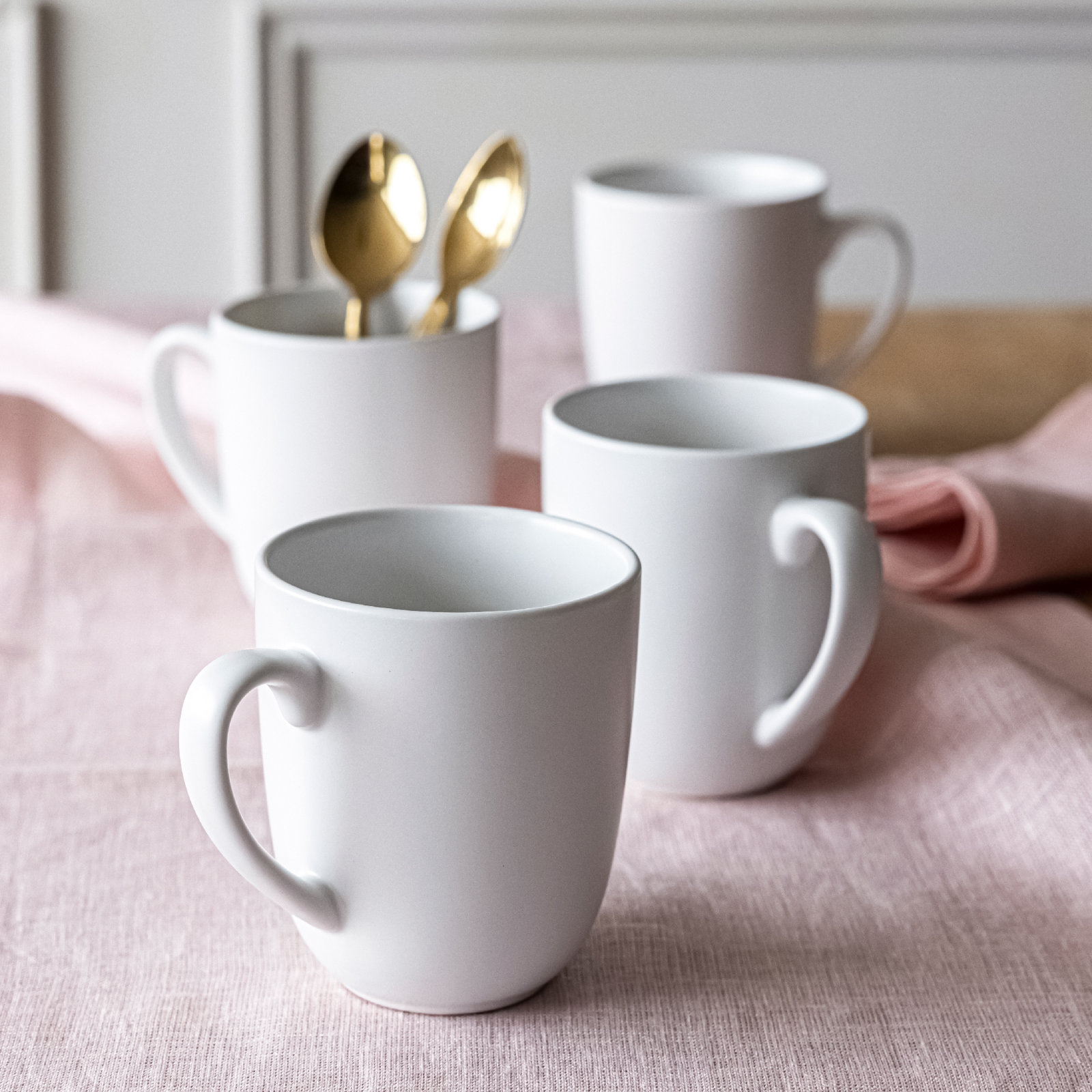 Coupe Stoneware Mug, White
